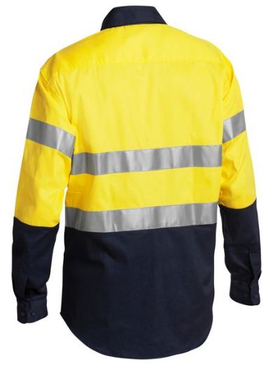 Picture of BISLEY Taped Hi Vis Drill Shirt - Long Sleeve